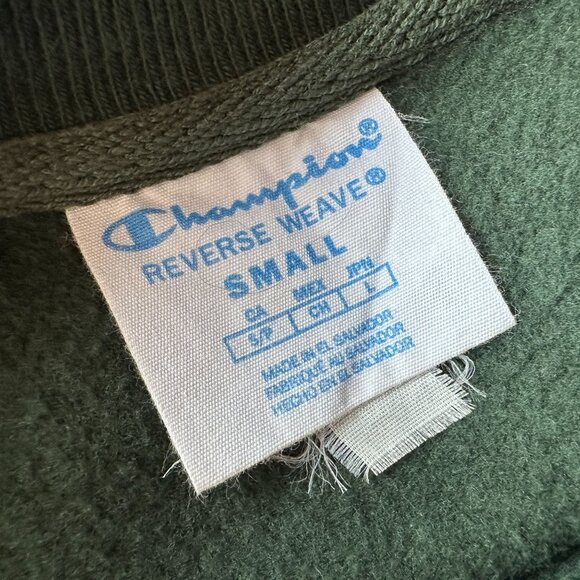 Vintage Champion Baylor University Adult Small Sweatshirt Reverse Weave Green - Picture 4 of 5